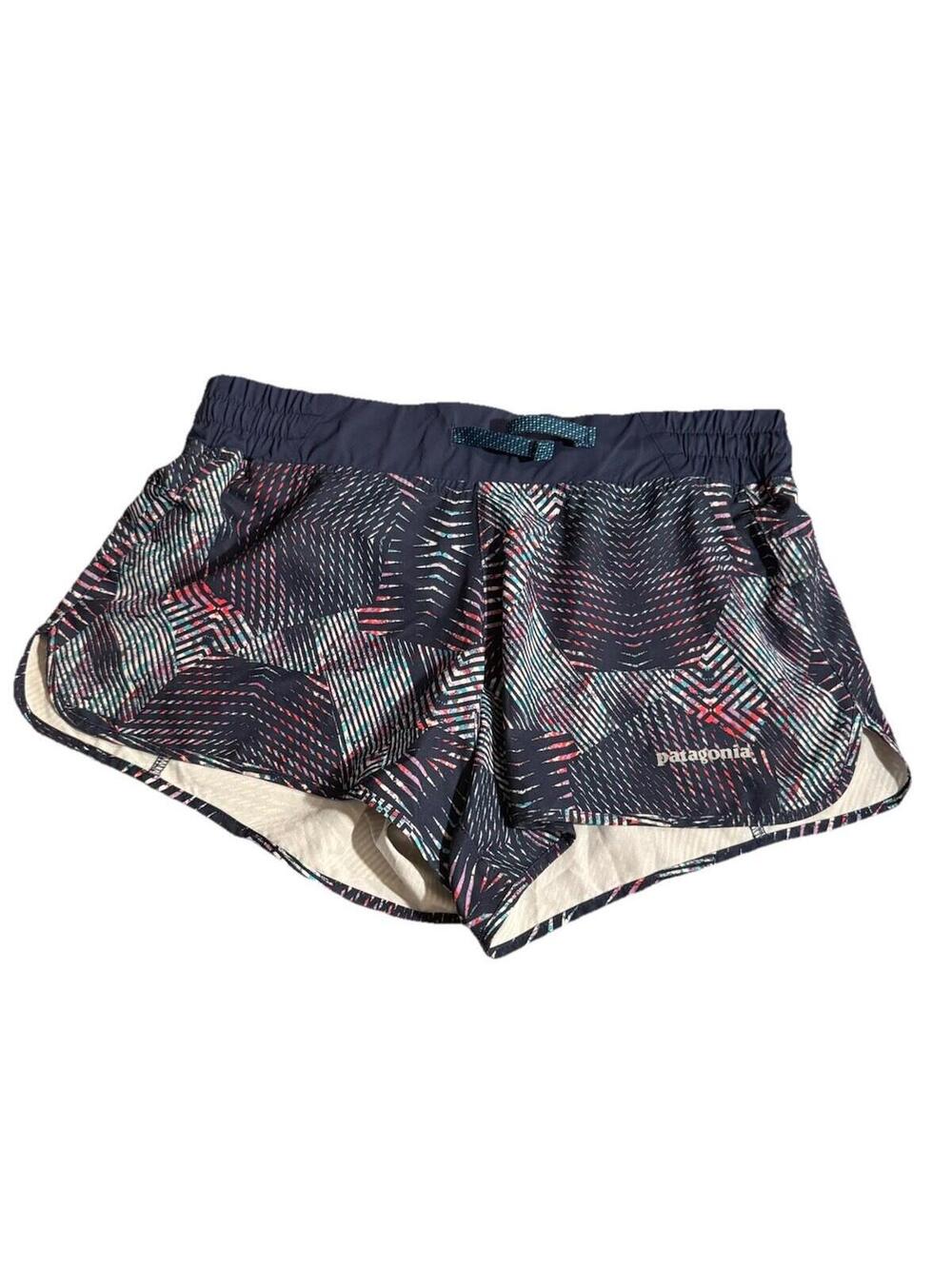 Patagonia Nine Trails Shorts Womens Small Navy  Running Recycled